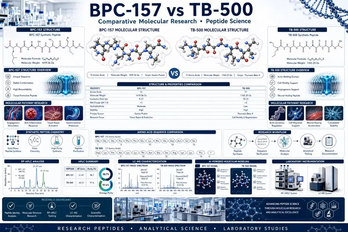 BPC-157 versus TB-500 comparative research dashboard